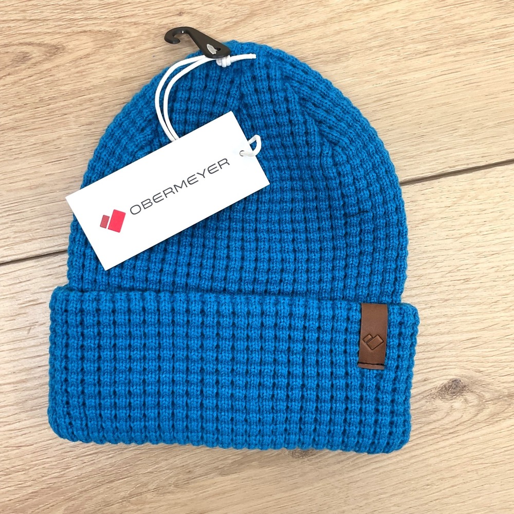 Obermeyer Teen Big‎ Sur Beanie Knit Cuffed Winter Hat Apres Blue One Size